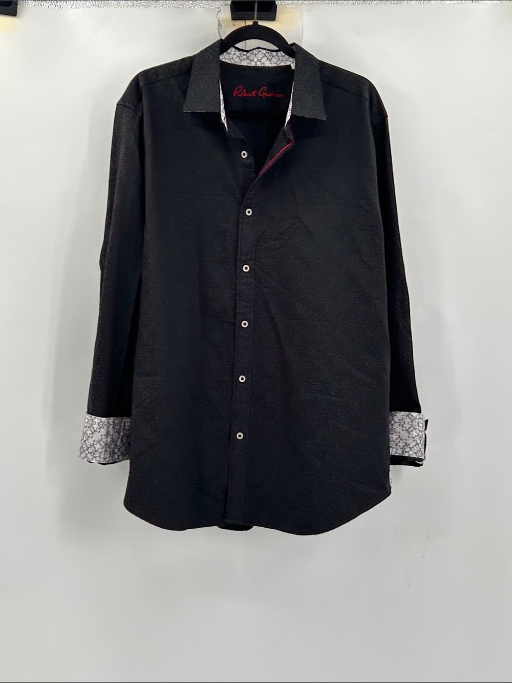 Robert Graham Textured  Black ButtonDown Size XXL